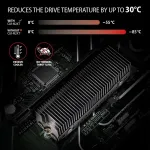 AXAGON CLR-M2XT passive - M.2 SSD, 80mm SSD, ALU body, silicone thermal pads, height 20mm