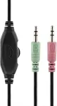 DELTACO Headphones , with microphone, black / HL-43