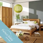 Home4you Voodi CHICAGO NEW 160x200cm, madratsiga HARMONY DUO, 176x214,5xH91cm, tammespooniga vineer, puit