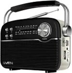 SVEN Speaker SRP-500, black (3W, Bluetooth,FM/AM/SW, USB, microSD, AUXt, battery)
