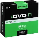 Toorikud INTENSO 1x10 DVD-R 4,7GB 16x Speed, Slimcase