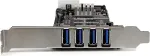 StarTech .com 4 Port Dual Bus PCI Express PCIe USB3.0 Card w - UASP & Power - USB-Adapter - PCIe - USB3.0 x 4 (PEXUSB3S42V)
