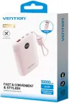 VENTION 10000mAh Powerbank 2xUSB-C 1xUSB-A 22.5W, pink