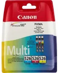 Tooner Canon CLI 526 Multipack Gul Cyan Magenta Bl&aelig;kbeholder 4541B009