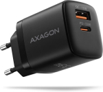 AXAGON ACU-PQ33, GaN wall charger 33W, USB-A + USB-C, PD3.0/PPS/QC4+/SFC2.0/Apple, black