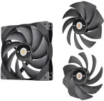 Thermaltake 140mm GT14 PC Cooling Fan TT Premium Edition Black - 1 Pack