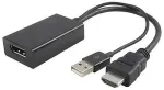 PREMIUMCORD HDMI to DisplayPort Male/Female adapter with USB power supply