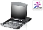 ATEN KL1508AiN - KVM-Konsole mit KVM-Switch - 8 Anschl&uuml;sse - PS/2, USB - 48,3 cm (19) - Rack - einbauf&auml;hig - 1280 x 1024 - VGA - 1U (KL1508AiN-AX-XG)