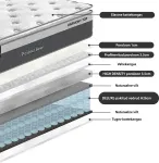 Home4you Voodi SUGI madratsiga HARMONY TOP 160x200cm, hall