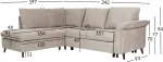 Home4you Nurgadiivanvoodi LINDY VN 242x197/93xH94cm, helepruun