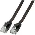 EFB-Elektronik EFB RJ45 Patchkabel Cat.6A U/UTP TPE 3,6mm ultraflex schwarz 0,5m