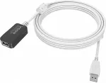 Vision Techconnect - USB-Verl&auml;ngerungskabel - USB (W) bis USB (M) - USB 2.0 - 5 m - aktiv - wei&szlig;
