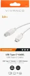NONAME Vivanco kaabel USB-C - USB-B 3m, valge (45356)