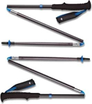 Black Diamond Distance Z trekking poles, fitness equipment, grey