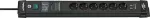 Brennenstuhl Premium-Line 6-way power strip, black, 3 meters, 60,000A surge protection, 2x USB-A