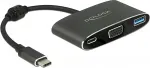 Delock USB C > Multi Adapter (VGA Buchse + USB Typ-A + USB Type-C&trade; PD)