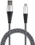 2GO USB Lade-/Datenkabel USB Type-C 3.1 Nylon 100cm silber