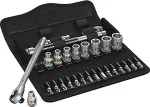 Wera 8100 SA 10 Zyklop Metal Ratchet Set -&nbsp;Push-through square, 1/4 drive, imperial