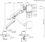 Art Gas desk mount for 1 LCD/LED monitor
