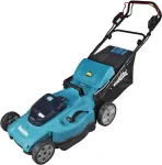 MAKITA cordless lawn mower DLM539PT2, 36 volts (2x18 volts) (blue/black, 2x Li-ion batteries 5.0 Ah, with wheel drive)
