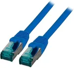 EFB Elektronik EFB RJ45 Patchkabel S/FTP Cat.6A LSZH 0.50m blau