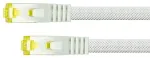 PYTHON Series Python Patchkabel m. Cat.7 Rohkabel Nylongefl. wei&szlig; 5m