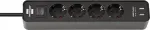 Sonstige Brennenstuhl Ecolor 4x Power 2x USB - 1.5m - black