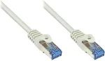 GoodConnections Patchkabel mit Rastnasenschutz, Cat. 6A, S/FTP, PiMF, halogenfrei, 500MHz, grau, 20m,