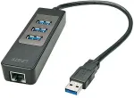 Lindy I/O HUB USB3 & LAN ADAPTER/43176