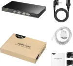 CUDY GS2024S2 network switch Managed L2/L3 Gigabit Ethernet (10/100/1000) 1U Black