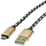 ROLINE GOLD USB 2.0 Kabel Typ A ST - Micro B ST reversibel 1,8m