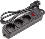 Noname UPS-Rated Extension Cord 1m, 3 sockets, with switch, black