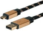 ROLINE GOLD USB 2.0 Kabel, Typ A - 5-Pin Mini, 1,8 m