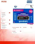 K&otilde;vaketas GoodRam PX700 SSD SSDPR-PX700-01T-80 internal solid state drive M.2 1 TB PCI Express 4.0 NVMe 3D NAND
