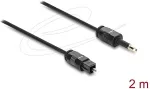 DeLOCK TOSLINK Kabel mini TOSLINK 3,5 mm Stecker auf TOSLINK Stecker, &Oslash; 2,2 mm, 2 m, schwarz