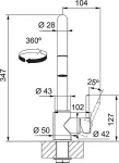 FRANKE Tap Pola J, 115.0735.624