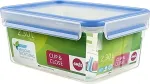 Emsa Clip & Close&nbsp;food storage container (transparent / blue, 2.3 liters, large format)