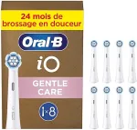Braun Oral-B iO Gentle Care B&oslash;rstehoveder Hvid, 8 stk.