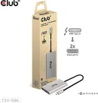 Club 3D Club3D Adapter Thunderbolt 3 > 2x DP 1.2 4K@60Hz aktiv St/Bu retail