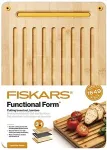 FISKARS 1057550 kitchen cutting board Rectangular Bamboo, Plastic Bamboo, Black