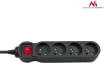 Maclean Power strip 1,4m MCE180 2300W black