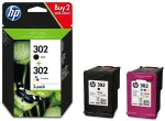 Tooner Hp 302 Sort Farve (cyan, magenta, gul) Bl&aelig;k X4D37AE