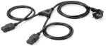 EQUIP Y-Netzanschlusskabel Schuko->2xIEC C13 St/Bu 1.80m PVC Polybeutel