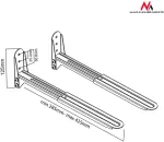 Maclean Microwave oven bracket MC-776 B