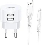 Usams Charger T20 2xUSB 2,1A Lightning