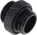 Alphacool icicle double nipple G1/4 AG to G1/4 AG, connection (black, for soft hoses (PVC, silicone, neoprene))
