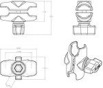 RAM MOUNTS Double Socket Arm