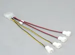 Akasa - 4-pin CPU Molex to 4 x 3-pin fan
