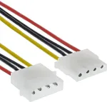 INLINE Power Supply Extension Cable 4pin male / female 0.30m