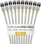 STARTECH - CABLES 30CM ULTRA SLIM CAT6A 10 PACK .